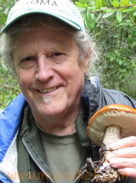 Photo of Patrick Hamilton showing mushroom