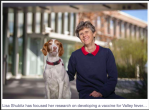 Lisa Shubitz, valley fever vaccine developer, and dog