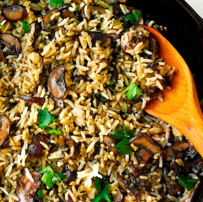 Rice with mushrooms