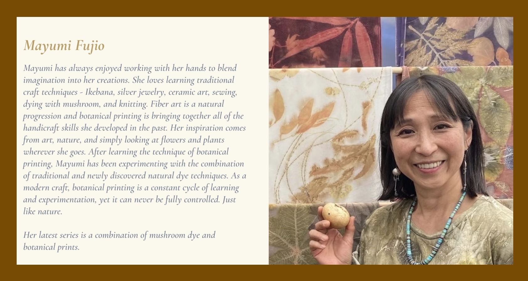 Mayumi Fujio - photograph and short biography